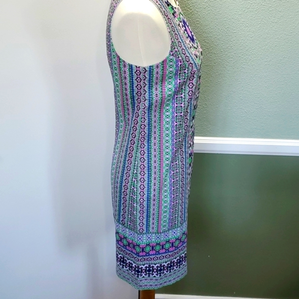 London Times Mod Sleeveless Sheath Shift Dress - Picture 4 of 11